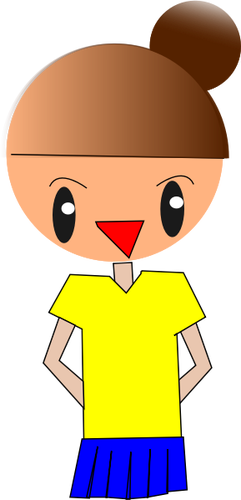 Fille en T-shirt jaune