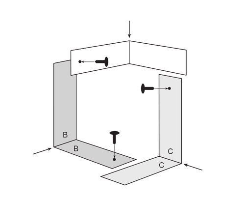 GrÃ¡ficos vectoriales de la construcciÃ³n de una escalera de Escher.