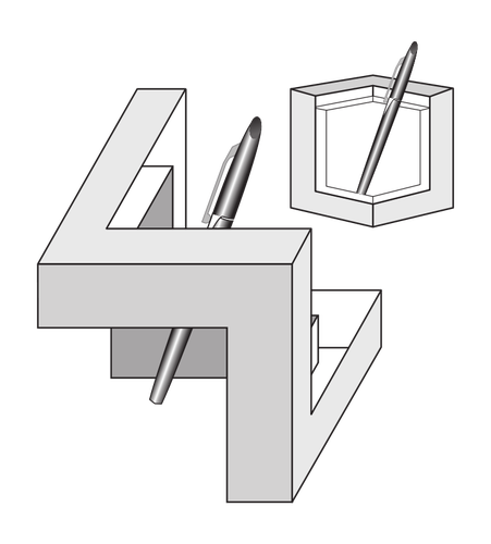 Diagrama del vector de una escalera de Escher