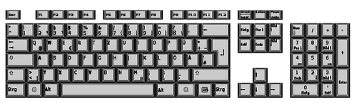 Tysk tastatur vektor image
