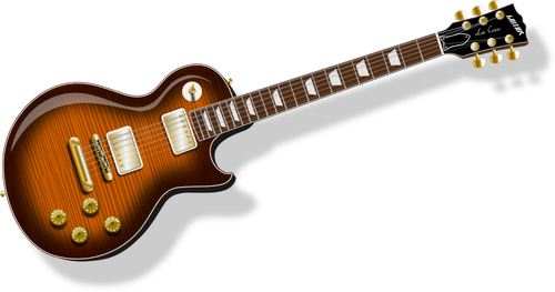 Rock classique guitare photorÃ©aliste vector clipart