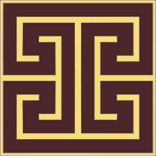Grekiska dekoration i brun fÃ¤rg