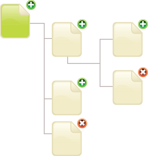 Imagem vetorial de diagrama de estrutura de arquivo