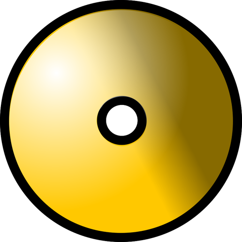 Guld fÃ¤rgade CD-ROM vektor illustration