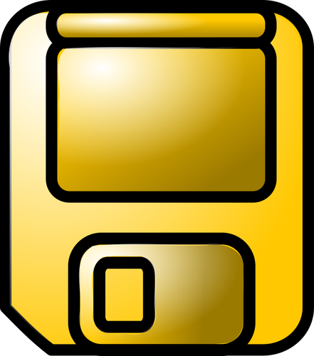 Goud gekleurd floppy-disk vectorafbeeldingen