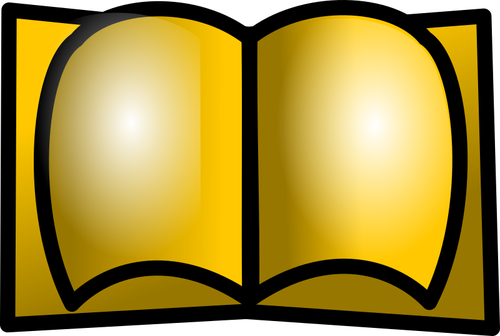 GlÃ¤nzende Goldene Buch Zeichen Vektor-Bild