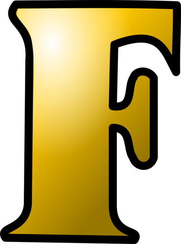 Clipart vectoriels de grand jaune lettre F