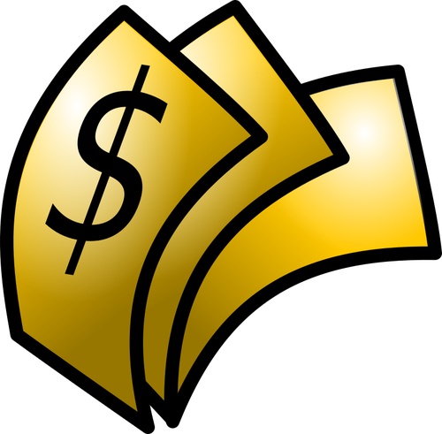 Bild der glÃ¤nzend braune Geld-Symbol