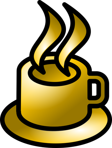 Illustrazione vettoriale di icona lucido marrone caffÃ¨ shop