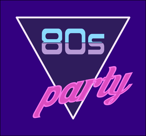 80 s party ad