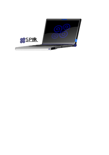 Branded laptop vector image