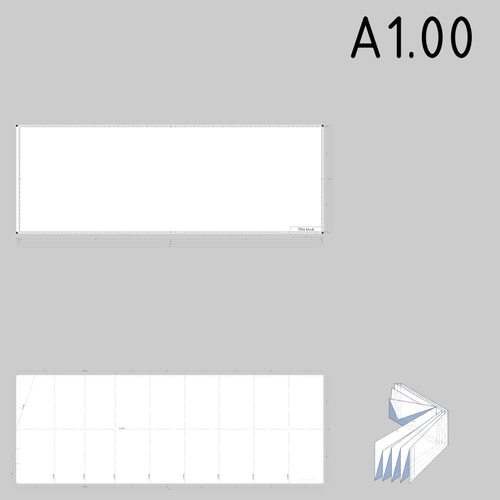 A1.00 tamanho de grÃ¡ficos do vetor do modelo de papel de desenhos tÃ©cnicos