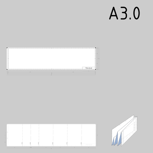 A3.0 de dimensiuni desene tehnice hÃ¢rtie format graficÄƒ vectorialÄƒ
