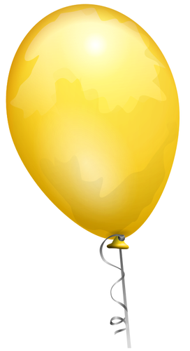 Gele ballon vector afbeelding