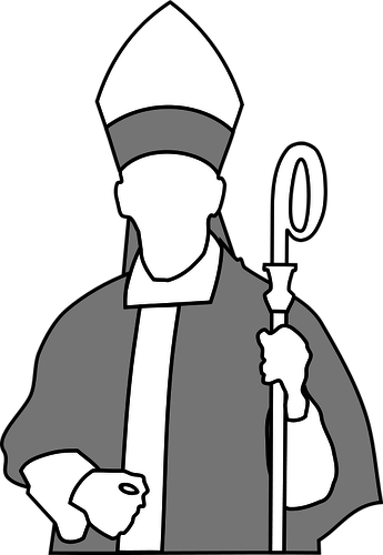 Vector drawing of Christian bishop