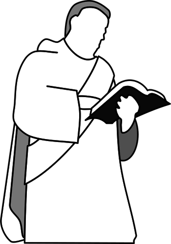 Wektor rysunek Christian diakon