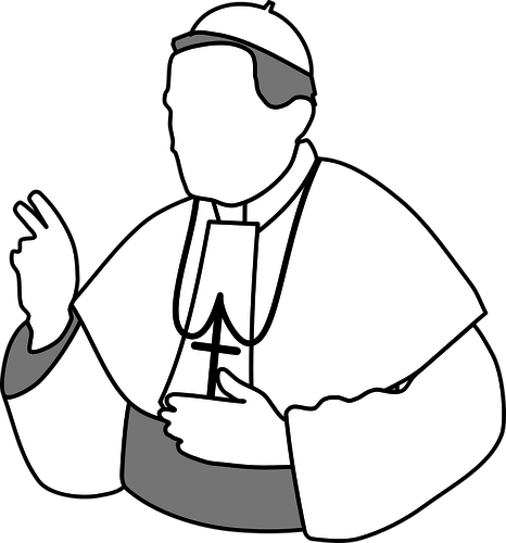 Vector tekening van de paus