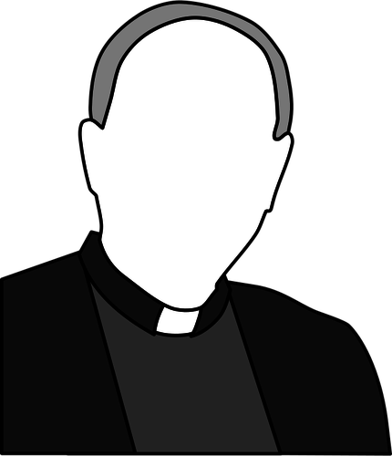 Desenho de um sacerdote vetorial
