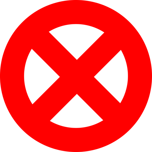 Vector image of prohibition sign