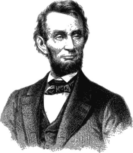 Vektor gambar potret Abraham Lincoln