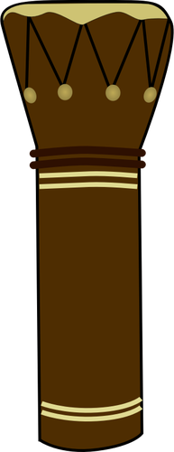 IlustraciÃ³n vectorial de piel cubierta de tambor africano
