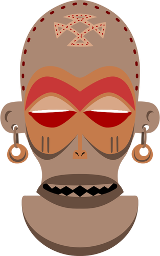 VektorovÃ½ obrÃ¡zek Chokwe africkÃ© masky