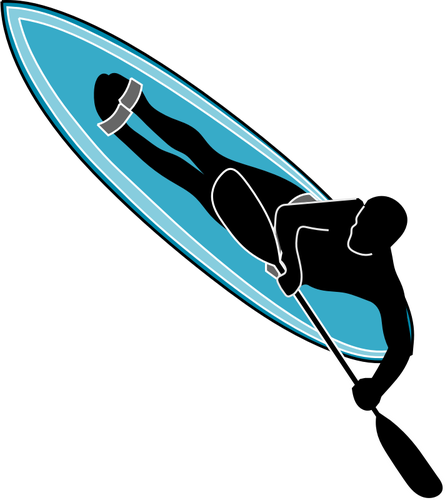 Waveski sport symbolem vektorovÃ© ilustrace