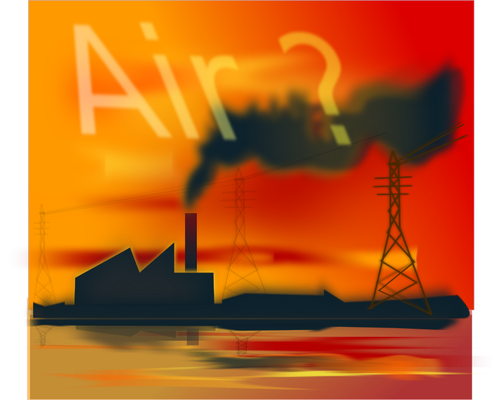 Aer poluarea vector illustration