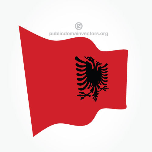 Vector bandeira ondulada albanÃªs