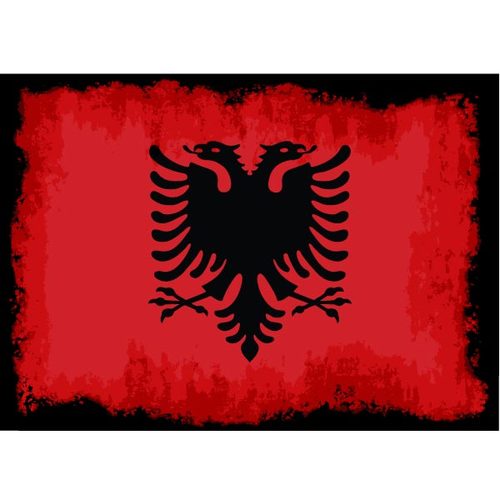 Bandeira da textura de grunge de AlbÃ¢nia