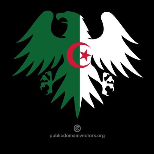 Heraldisk Ã¶rn med flagga Algeriet