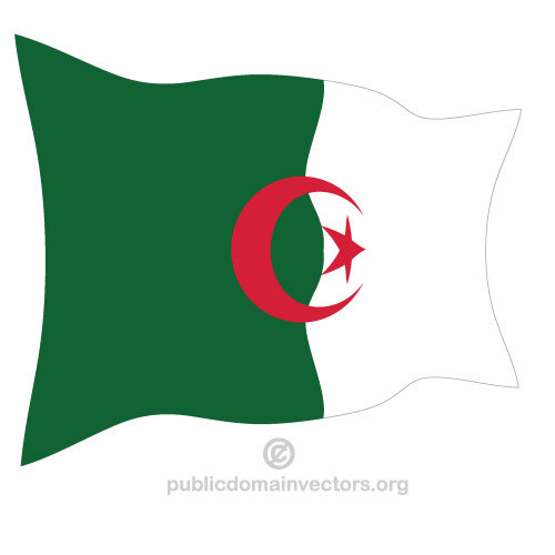 WellenfÃ¶rmige algerischen Vektor-Flag