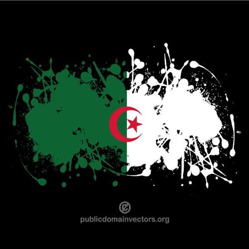 Flaga Algierii w odpryskÃ³w lakieru na