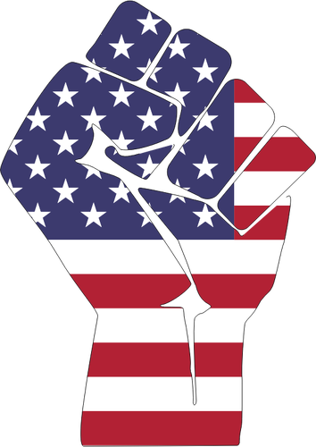 American flag fist