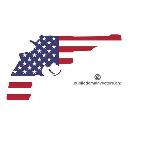 Amerikan bayraÄŸÄ± silahla