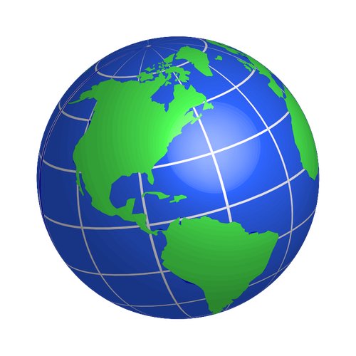 Imagem de vetor de globo de norte e sul-americana