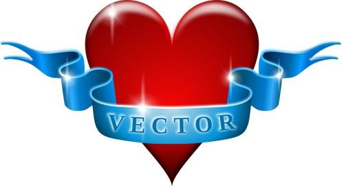 Vector ilmage de corazÃ³n y de cinta