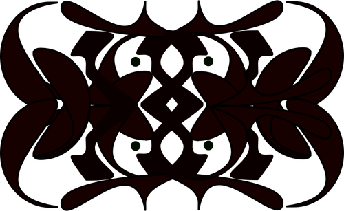 Vektorbild av symmetriska tribal prydnad