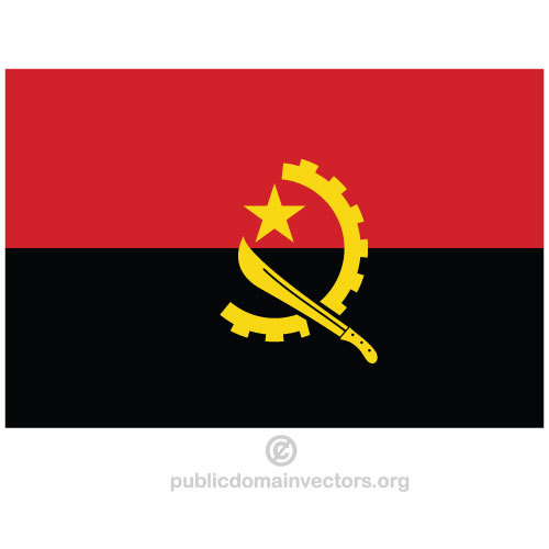 Angola bayraÄŸÄ± vektÃ¶r