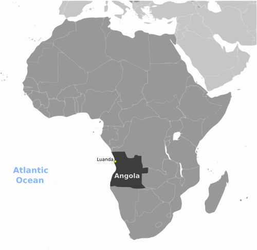 Mappa di Angola