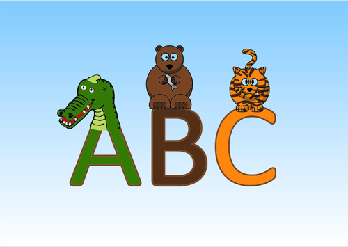 Djurens alfabet vektor illustration