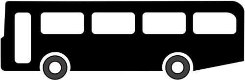 Vector miniaturi de transport public cu autobuzul Simbol