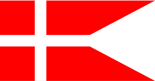 Drapeau national du Danemark dans son formulaire double affichage de graphiques vectoriels
