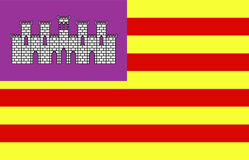 Rysunek z flaga BalearÃ³w