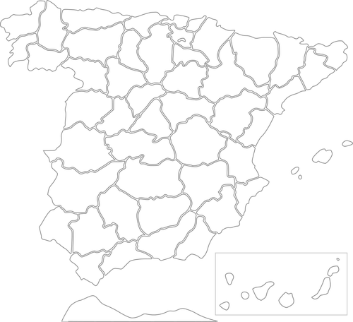 Provincias de dibujo vectorial de EspaÃ±a