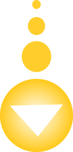 Forma de flecha amarilla
