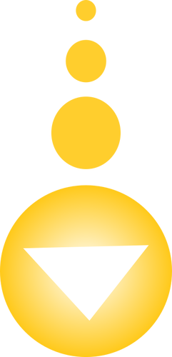 Forma de flecha amarilla