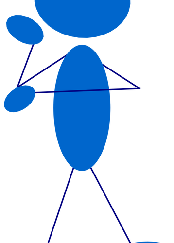 Gambar vektor manusia biru