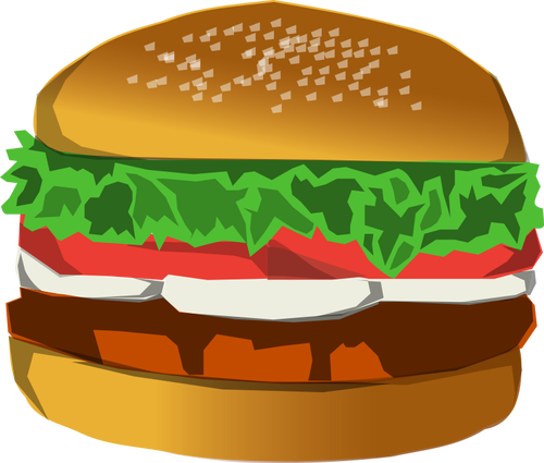 Burger avec laitue et tomate
