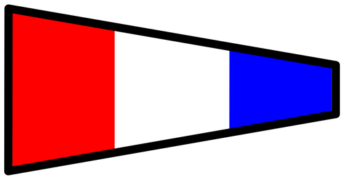 SignÃ¡l francouzskou vlajkou ilustrace